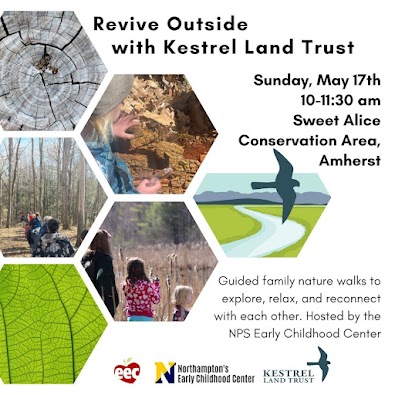 Kestrel Walk at Sweet Alice Conservation Area next Saturday, May 17, 2026 – FREE!