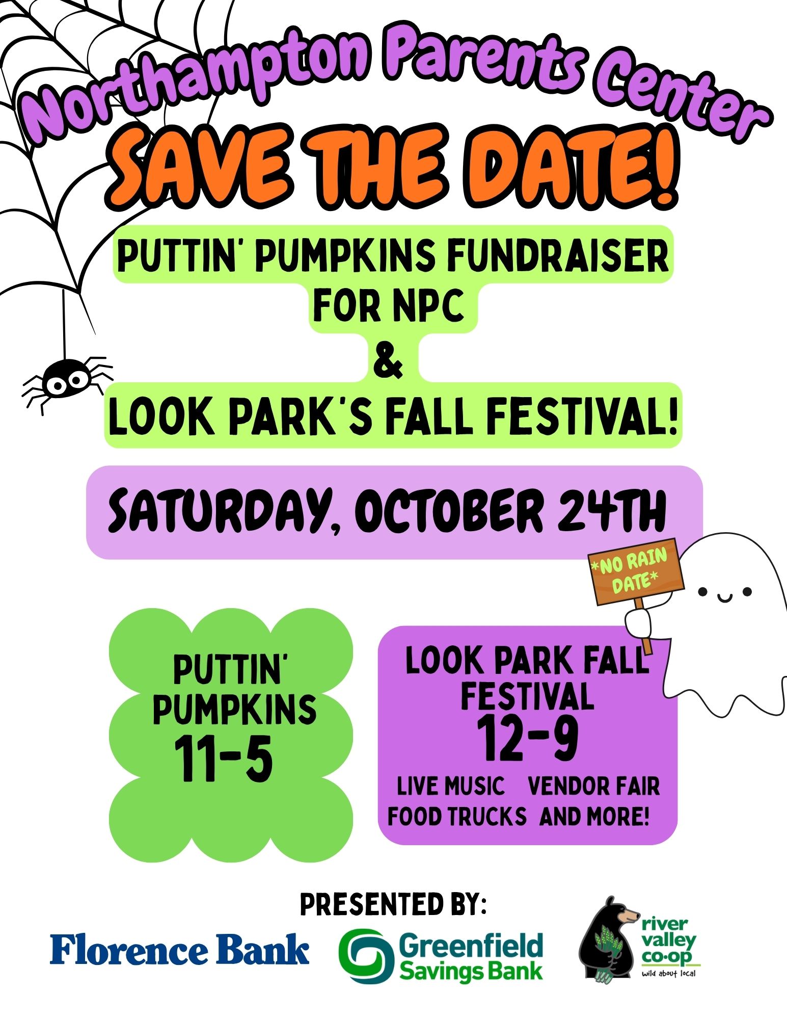 Puttin’ Pumpkins @ Look Park THIS Saturday 10/24 11am-5pm!